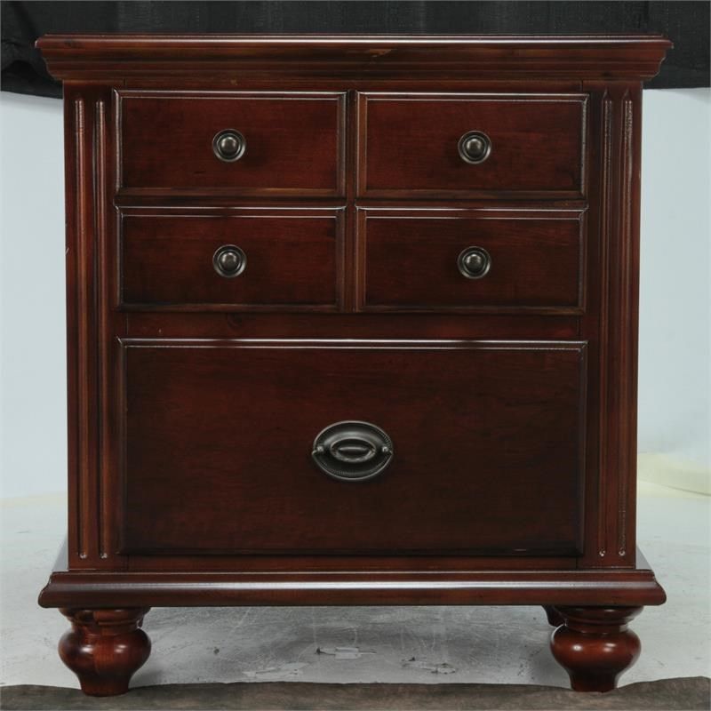Furniture Of America Mills Transitional Wood 2 Drawer Nightstand In Inside Brushed Antique Gray 2 Drawer Wood Desks (View 12 of 15)