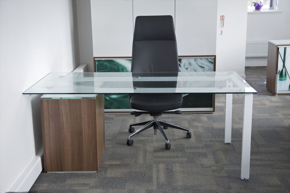 Glass Office Desks | Executive Glass Desks | Solutions 4 Office For Aluminum And Frosted Glass Desks (View 8 of 15)