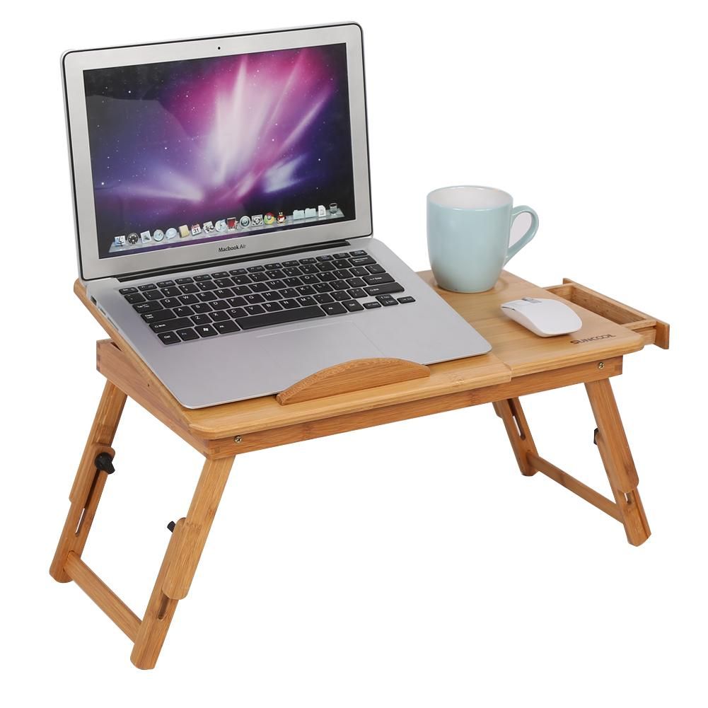 Greensen Bed Tray Foldable Bamboo Laptop Desk Adjustable Rack Shelf Lap For Black Adjustable Laptop Desks (View 6 of 15)