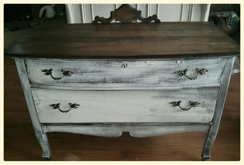 Grey, Dry Brushed, Antique Dresser (View 8 of 15)