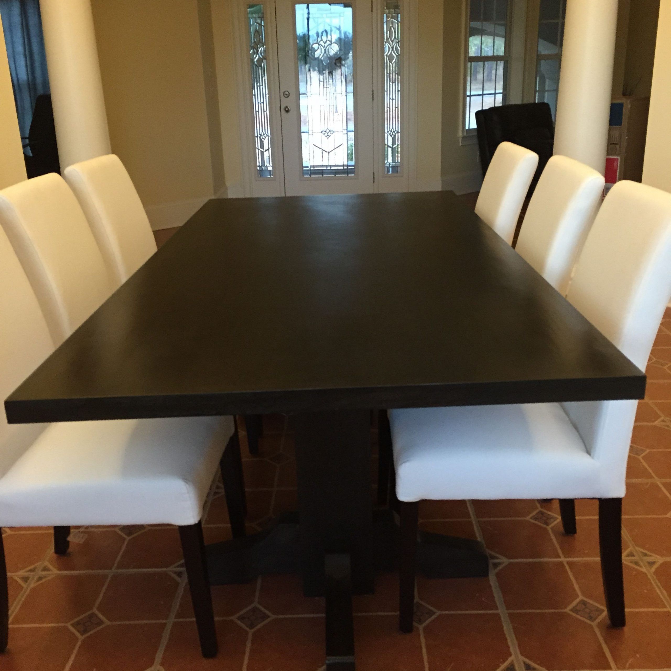 Hand Crafted Black Walnut Dining Table  Extra Dark Espresso Stain Within Dark Walnut Desks And Chair Set (View 6 of 15)