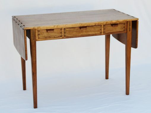 Hand Crafted Writing Desk With Drop Leaf'sed Rizzardi, Woodworker In Drop Leaf Computer Writing Desks (View 12 of 15)