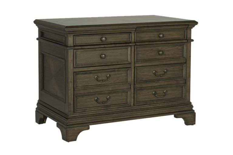 Hartshill 5 Drawer File Cabinet Burnished Oak | Quality Furniture At With Regard To Burnished Oak Desks (View 4 of 15)