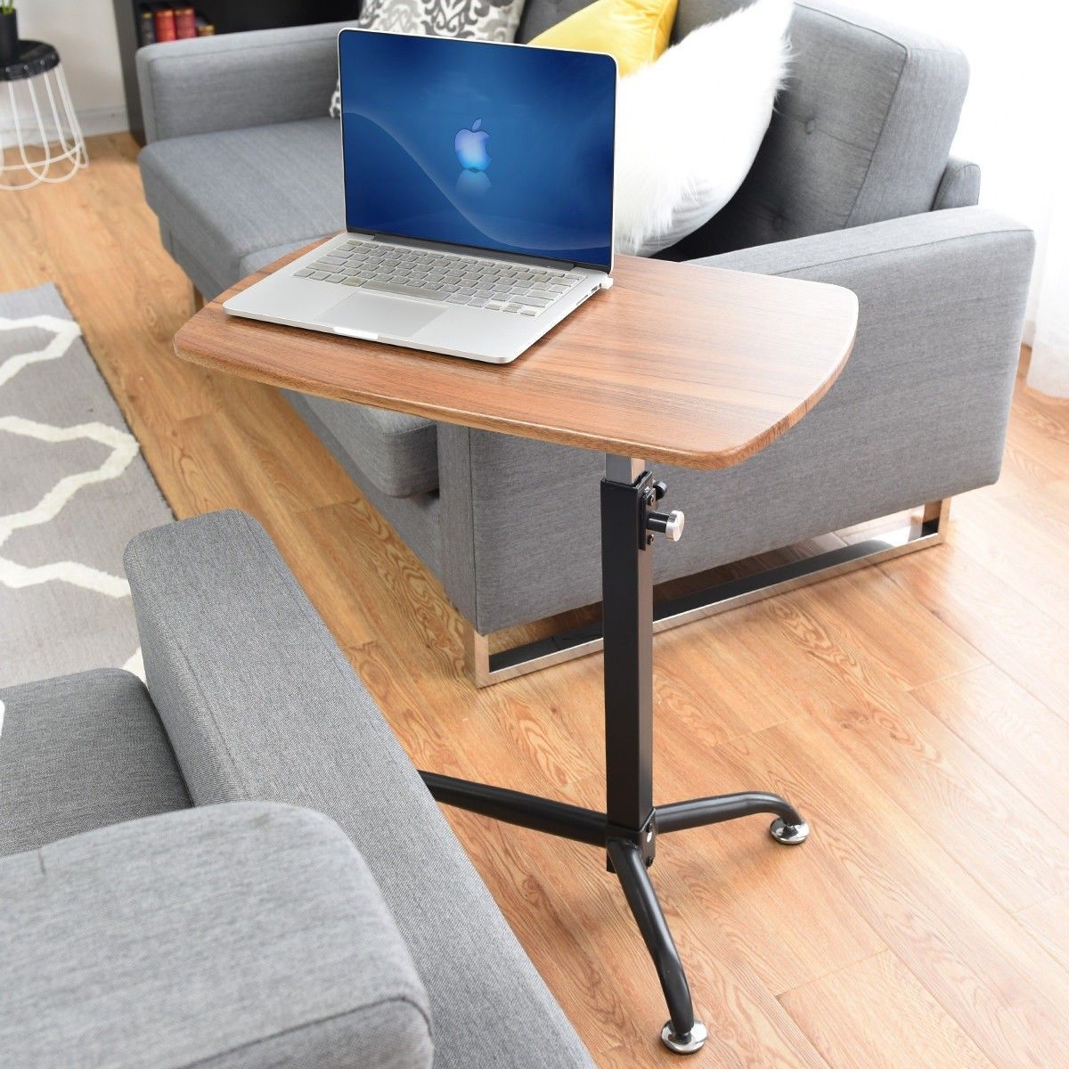 Height Adjustable Laptop Tray Stand Bedside #table | Bed Stand, Desk Inside White Adjustable Laptop Desks (View 8 of 15)