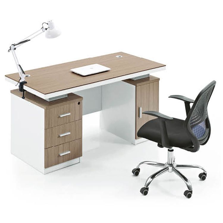 Home Office Corner Desk Wood Top,walnut – Buy Dark Walnut Computer Desk Throughout White And Walnut 6 Shelf Computer Desks (View 5 of 15)