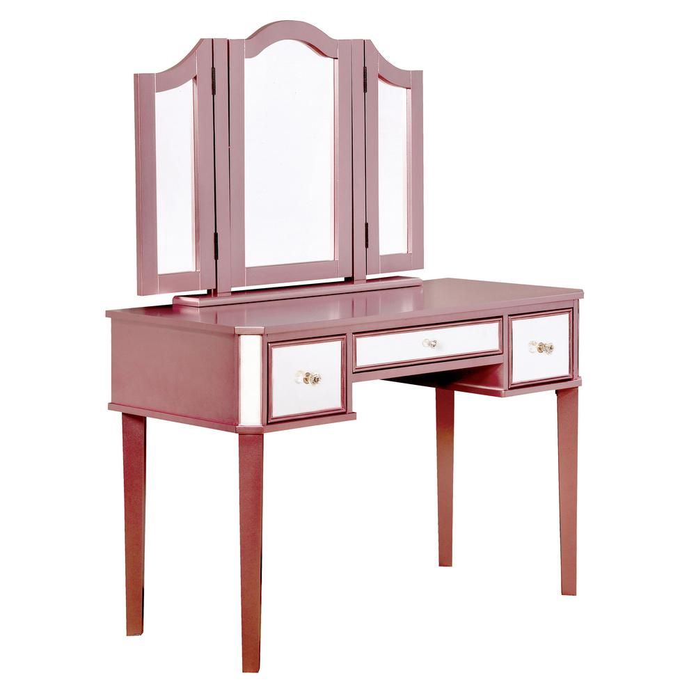 Home Styles Naples 3 Piece White Vanity Set 5530 72 – The Home Depot Within Wide Palermo Tobacco L Shaped Desks (View 15 of 15)
