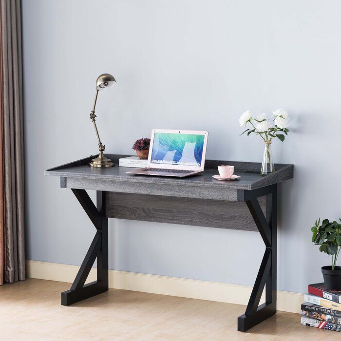 Inbox Zero Writing Desk With Power Outlet And Usb Charging Ports | Wayfair Intended For Acacia Wood Writing Desks With Usb Ports (View 7 of 15)