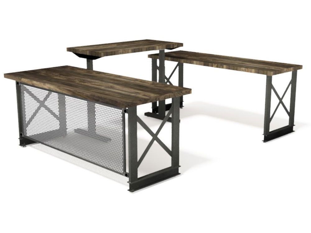 Iron Age Office – All Products | U Shaped Office Desk, Industrial For Iron Executive Desks (View 2 of 15)