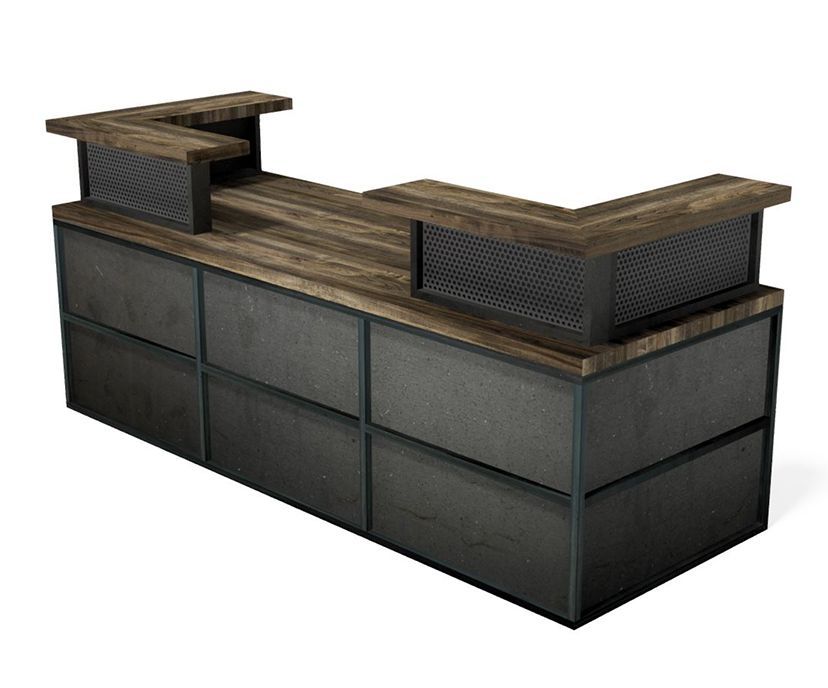 Iron Age Office – Knight Reception Desk Options In 2020 | Reception Inside Iron Executive Desks (Photo 14 of 15)
