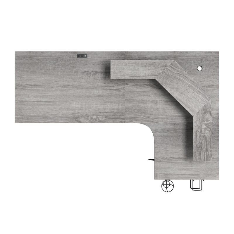 Johnathan L Shape Desk With Built In Outlets In 2021 | Gaming Desk For Gaming Desks With Built In Outlets (View 12 of 15)