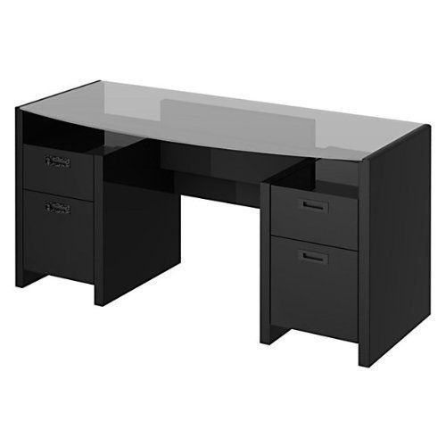 Kathy Ireland Officebush Furniture New York Skyline 63 Inch Double Intended For Double Pedestal Office Desks By Kathy Ireland (View 4 of 15)