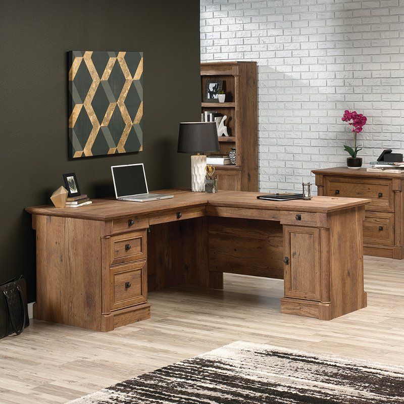 L Shaped Oak Corner Desk – Vine Crest | Corner Desk, Italian Bedroom With Regard To Rustic Brown Corner Desks (View 3 of 15)