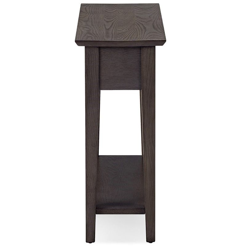 Leick Home Favorite Finds 1 Drawer End Table In Smoke Gray – 10071 Gr Inside Smoke Gray Wood 1 Drawer Desks (View 3 of 15)