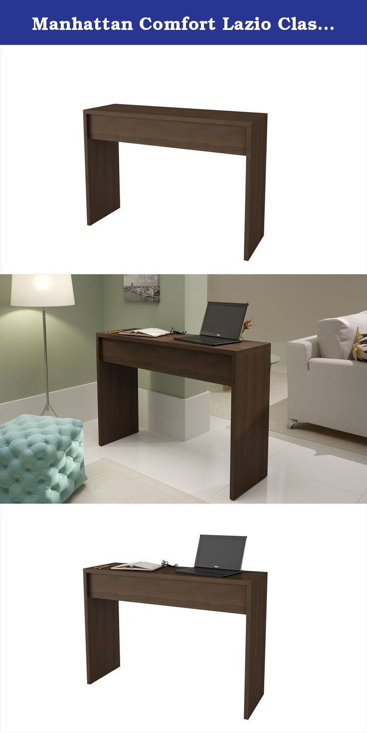 Manhattan Comfort Lazio Classic Desk Collection Wood Compact Computer Throughout Tobacco Modern Nested Office Desks (View 2 of 15)