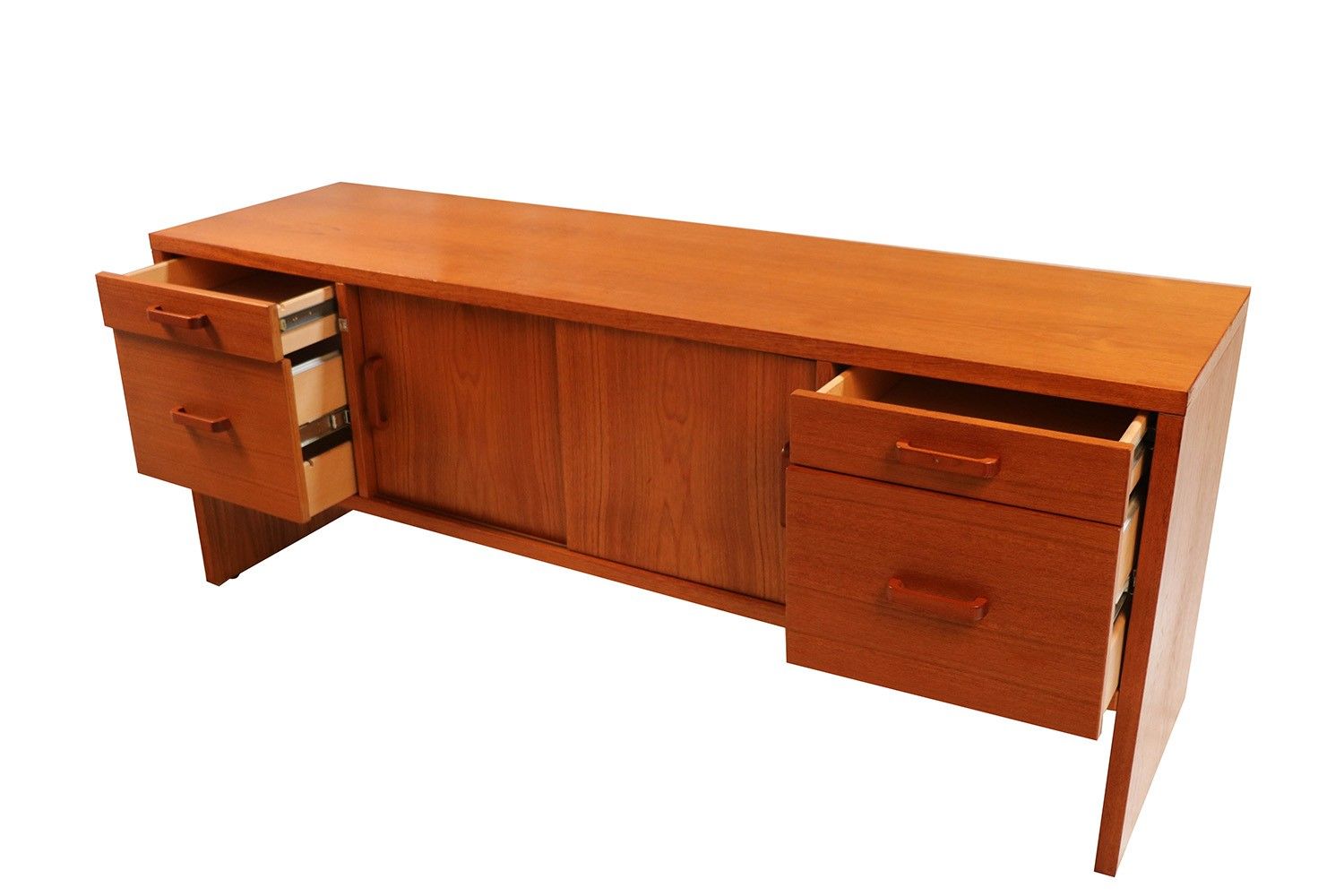 Mid Century Modern Danish Teak Office Credenza Inside Office Desks With Filing Credenza (View 7 of 15)
