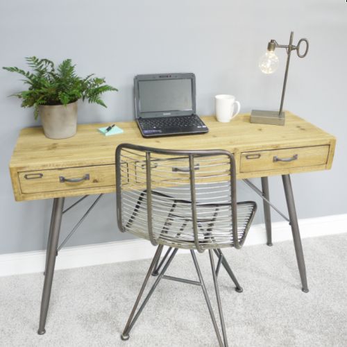 Modern Iron & Wood Office Desk | Black Country Metalworks Inside Iron Executive Desks (View 11 of 15)