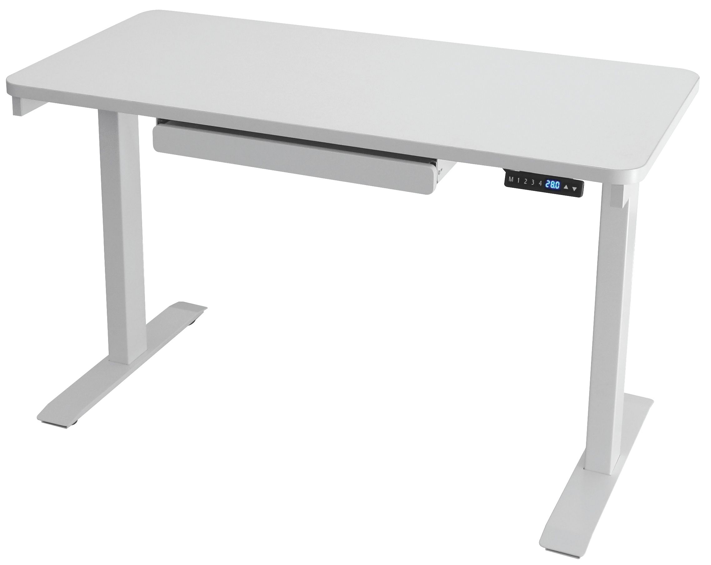 Motionwise Black Electric Height Adjustable Standing Desk, 24"x48 In White Adjustable Stand Up Desks (View 7 of 15)