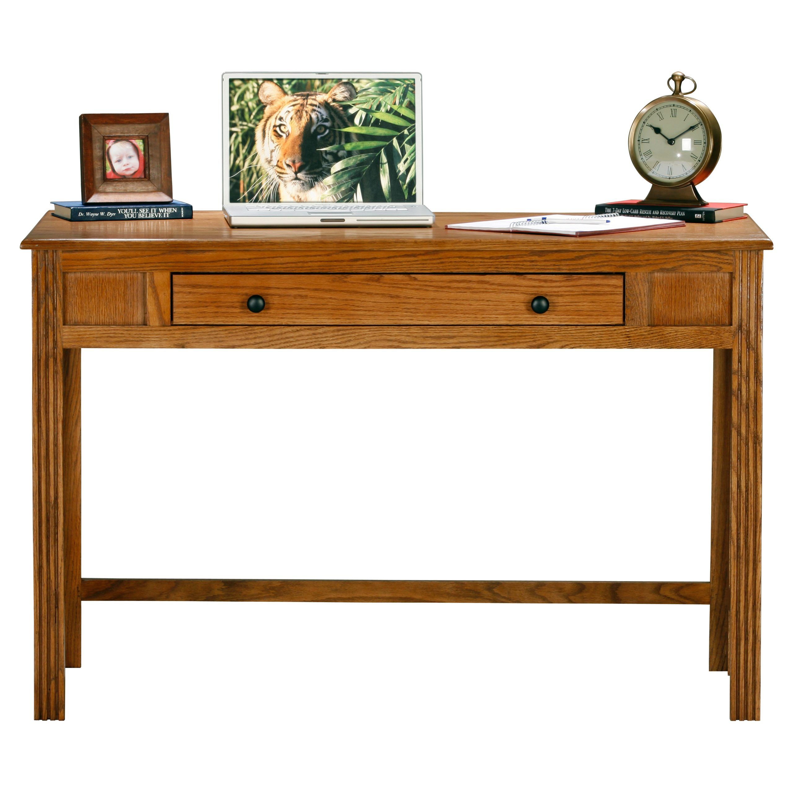 Oak Ridge Customizable Writing Desk – Desks At Hayneedle With Weathered Oak Wood Writing Desks (View 3 of 15)