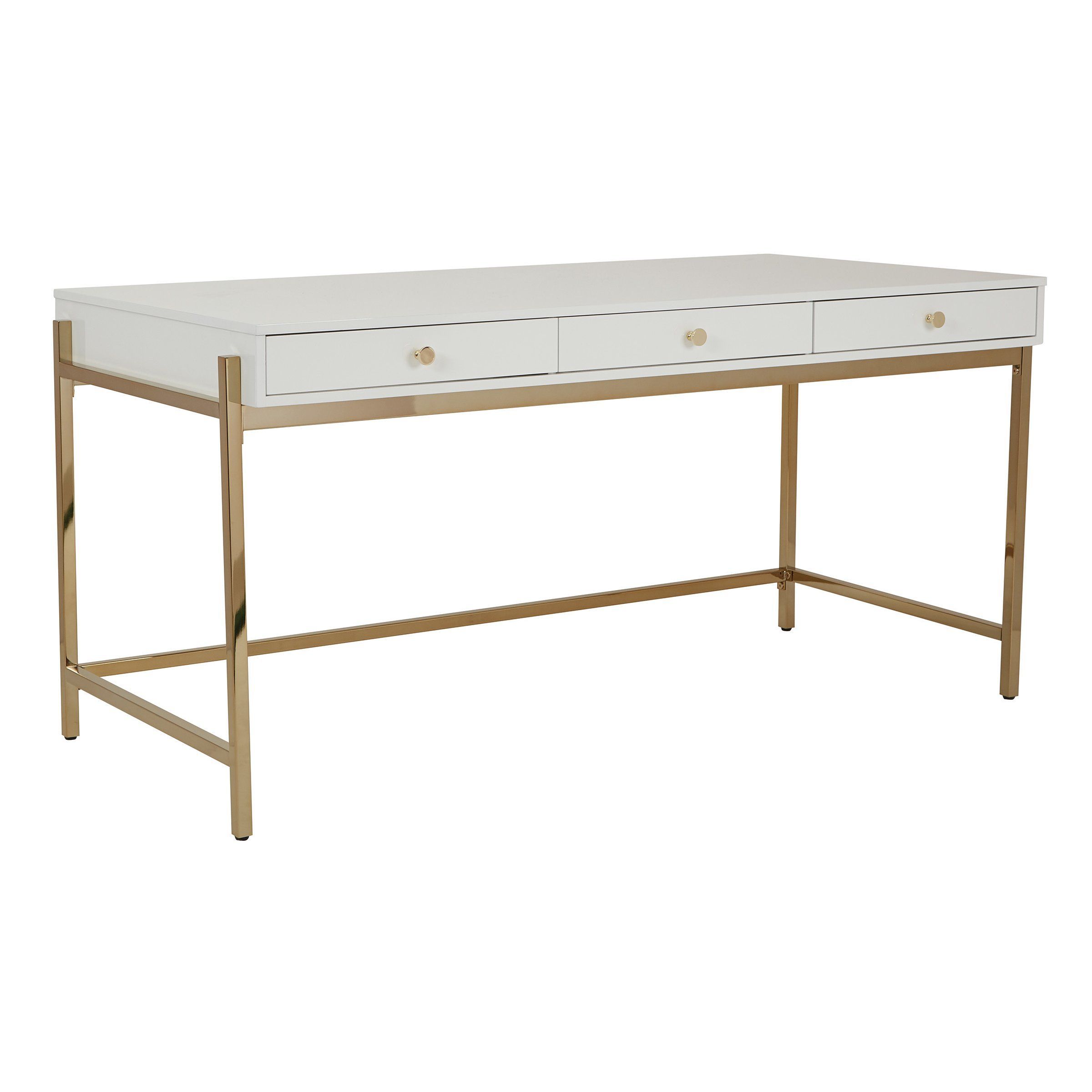 Osp Designs Ashleigh Writing Desk | Home Office Furniture, Furniture For Gold And Blue Writing Desks (View 15 of 15)