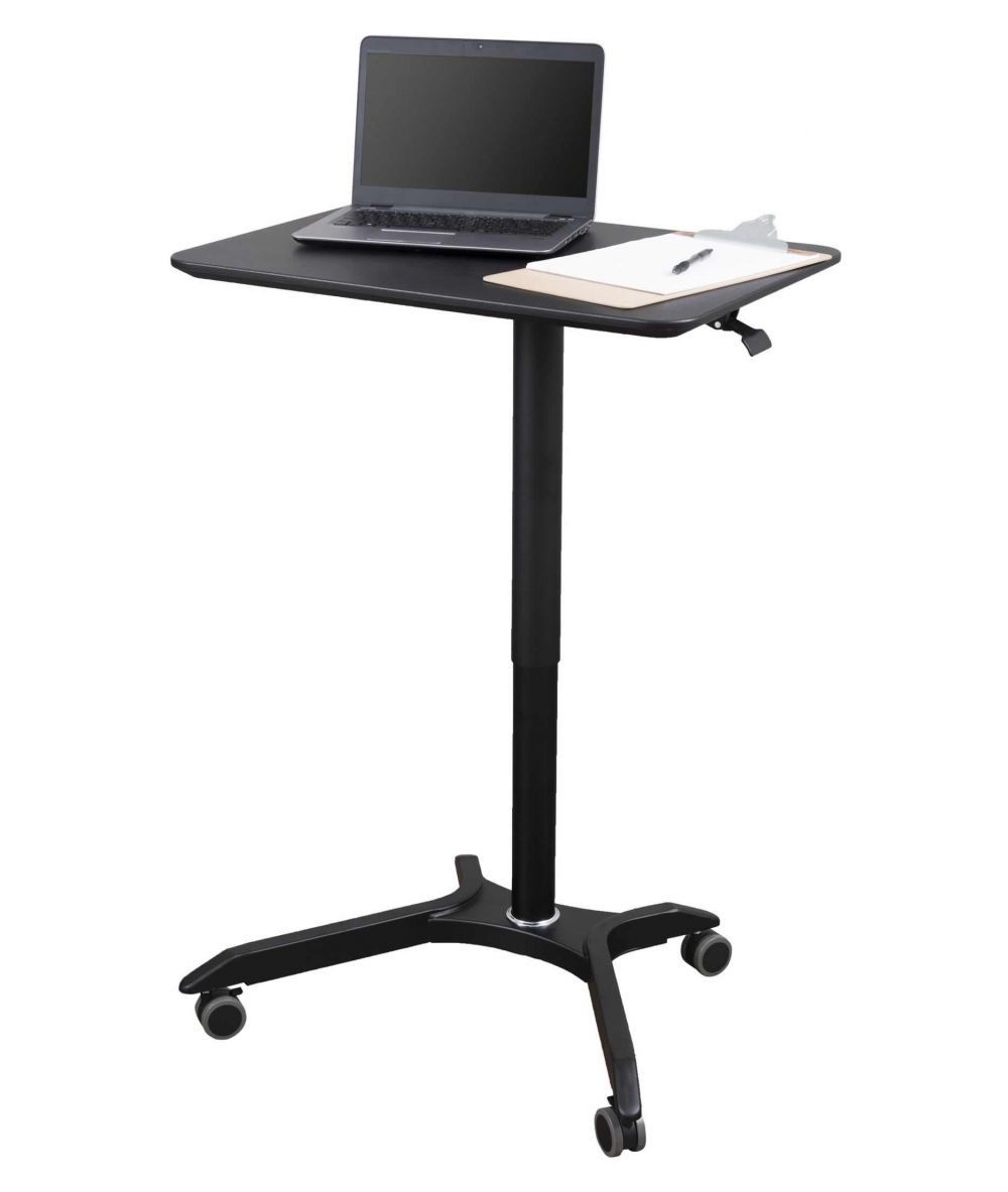 Pneumatic Adjustable Height Laptop Desk Cart | Stand Up Desk Store Inside Cherry Adjustable Laptop Desks (View 12 of 15)