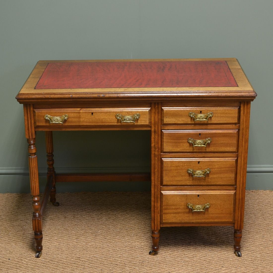 Quality Small Edwardian Walnut Antique Writing Desk – Antiques World For Reclaimed Barnwood Writing Desks (Photo 1 of 15)