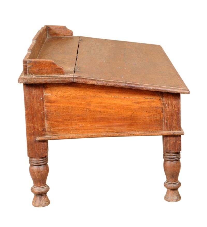 Rangilo Rajasthan Antique Teak Wood Writing Deskmudramark Online Pertaining To Reclaimed Barnwood Writing Desks (View 4 of 15)