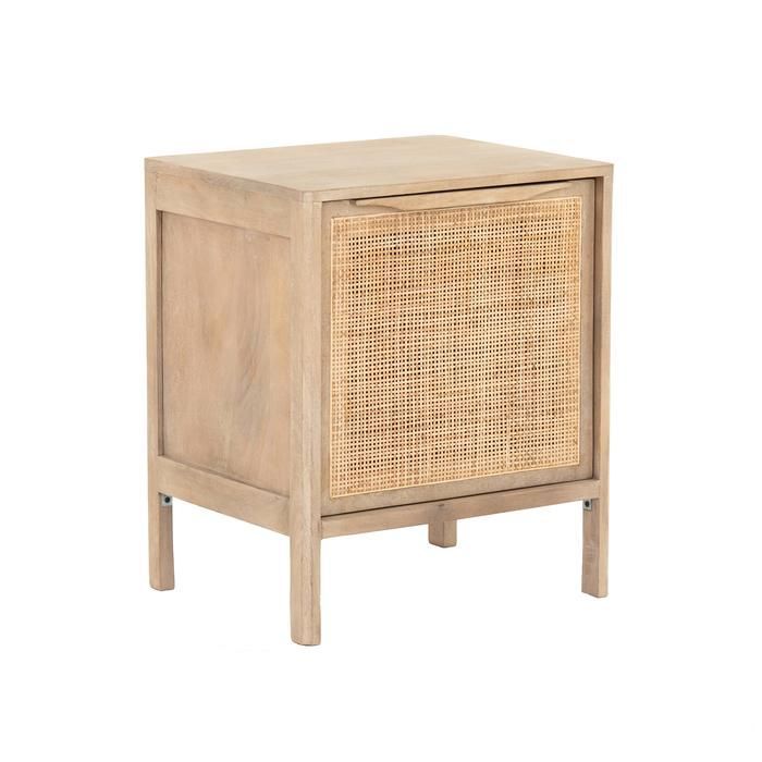 Robertson Nightstand – Natural | Pine Nightstand, Small Decor, Mango Wood In Natural Mango And Light Cane Desks (View 15 of 15)