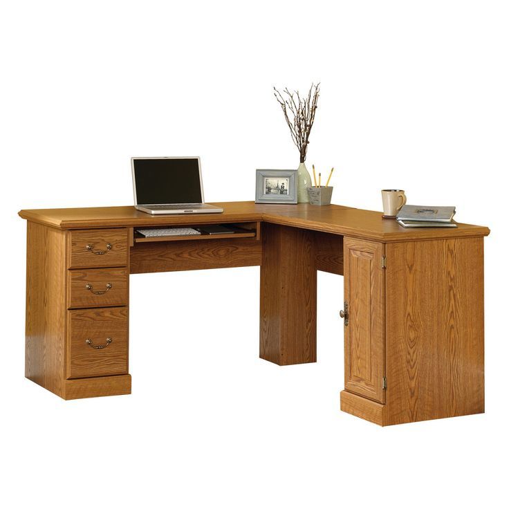 Sauder Orchard Hills Corner Computer Desk – Carolina Oak – 84 In (View 7 of 15)