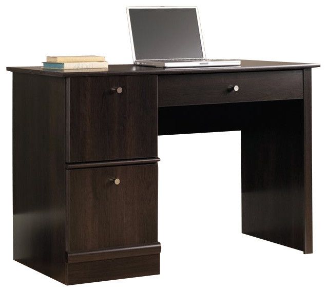 Sauder Select Computer Desk In Cinnamon Cherry – Transitional – Desks In Cinnamon Cherry Corner Computer Desks (View 2 of 15)
