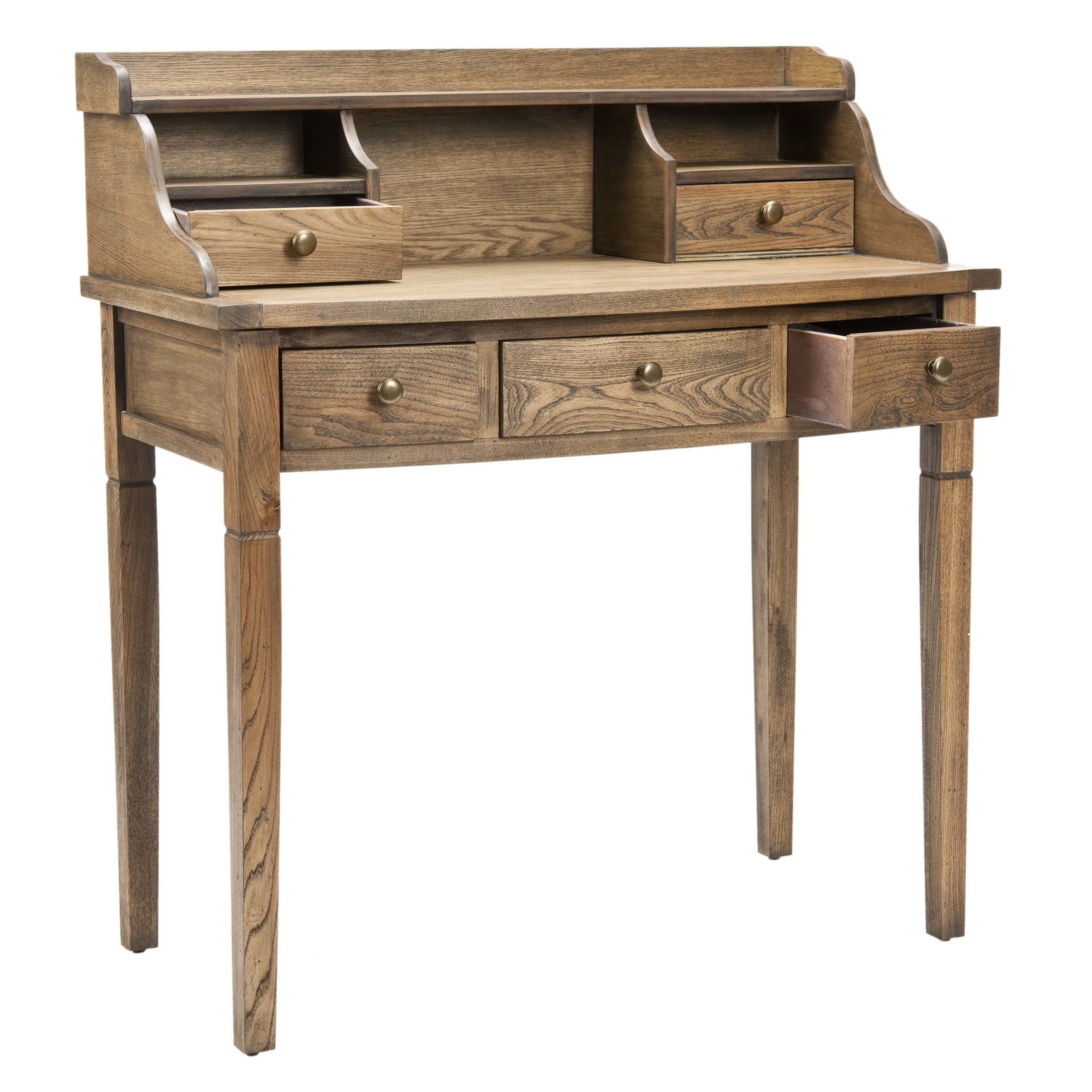 Secretary Desk | Writing Desk, Furniture, Wood Writing Desk Inside Elm Wood Black Desks (View 6 of 15)