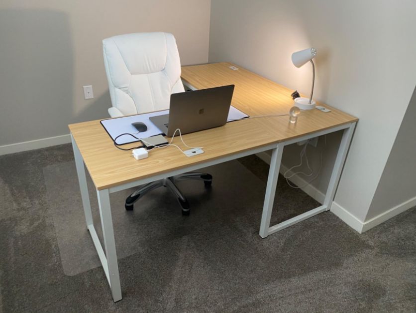 Shw L Shaped Desk Shw Home Office 55″x60″ Large L Shaped Corner Desk In Espresso Adjustable Laptop Desks (Photo 4 of 15)