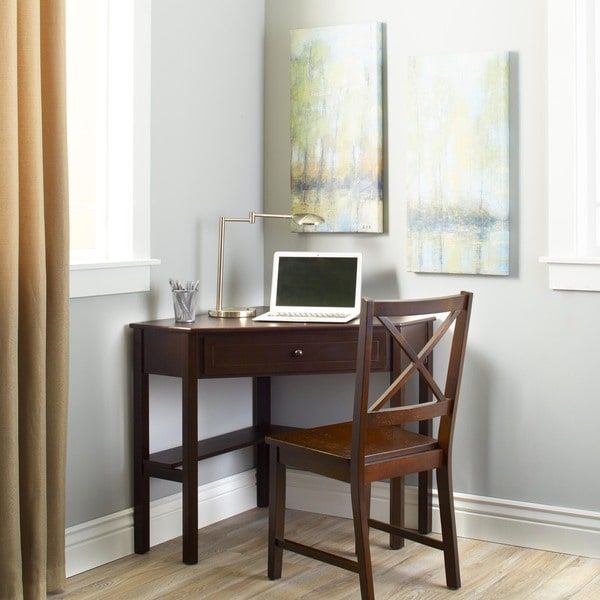 Simple Living Espresso Corner Writing Desk – Free Shipping Today Intended For Brown And Yellow Corner Desks (Photo 14 of 15)