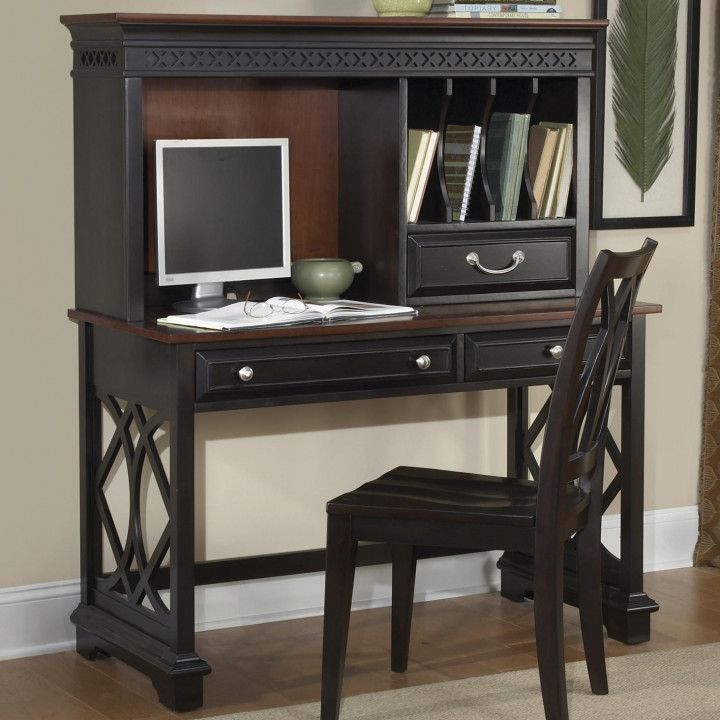 Small Black Writing Desk – Home Designing Throughout Farmhouse Black And Russet Wood Laptop Desks (View 4 of 15)