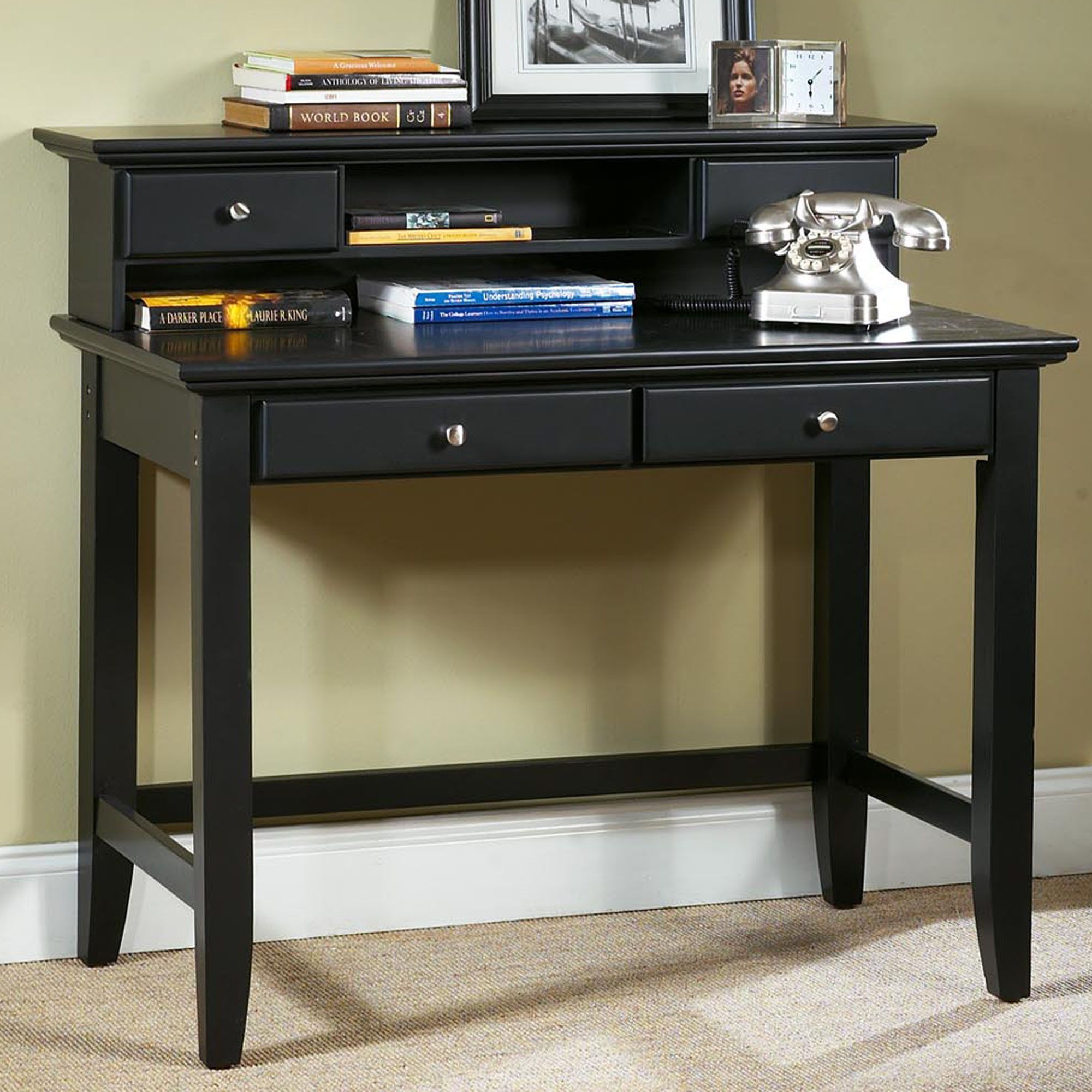 Small Black Writing Desk – Home Designing With Dark Tobacco Writing Desks (View 2 of 15)
