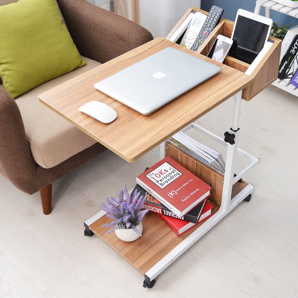 Sogesfurniture Height Adjustable Sofa Side Table C Table Laptop Holder Regarding Espresso Adjustable Laptop Desks (Photo 1 of 15)