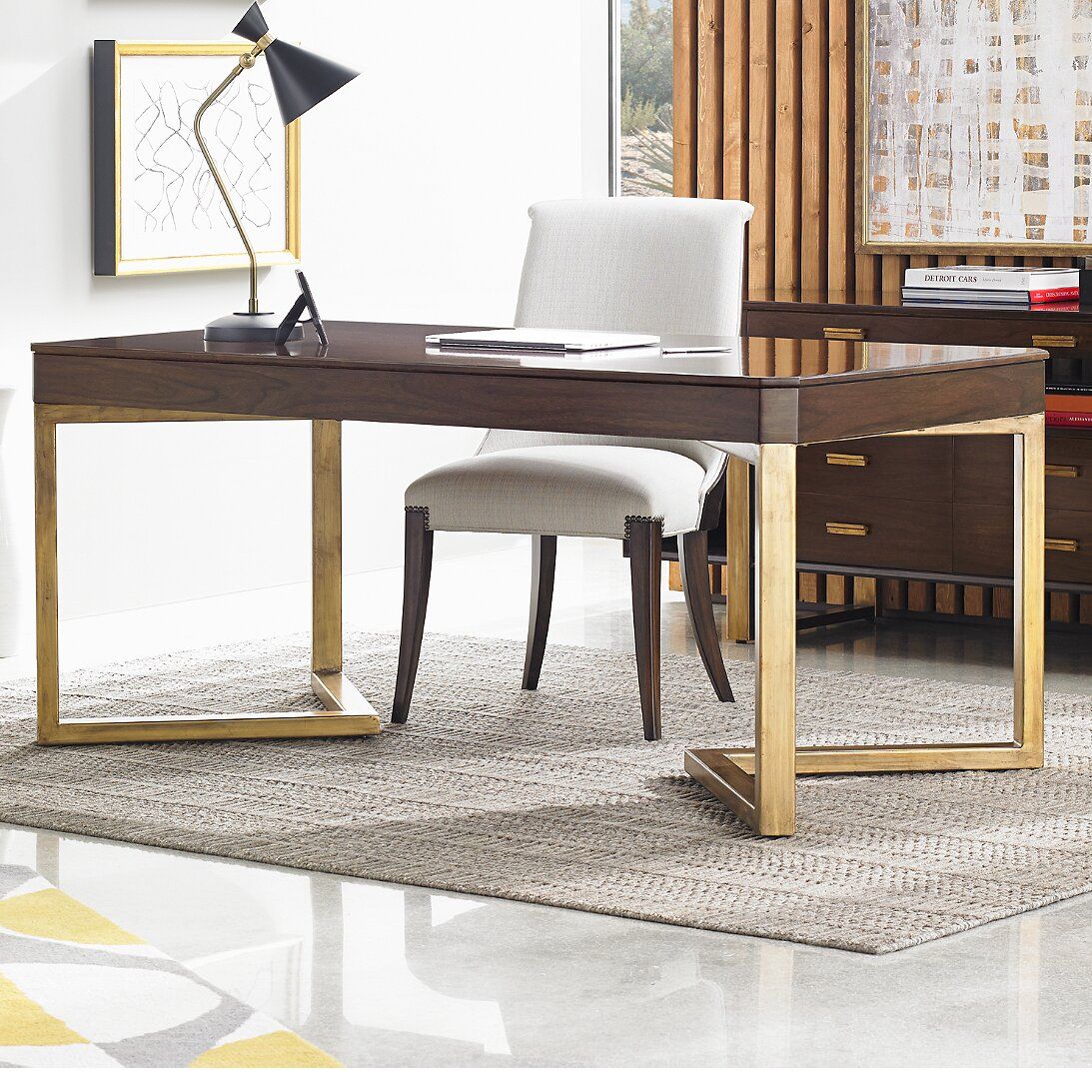Stanley Crestaire Vincennes Writing Desk & Reviews | Wayfair In Gold And Pink Writing Desks (View 2 of 15)