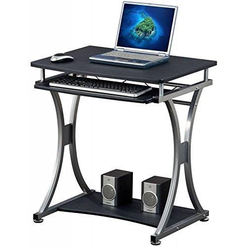 Techly 307308 Techly Compact Computer Desk 700x550 With Sliding Within Graphite Convertible Desks With Keyboard Shelf (View 9 of 15)