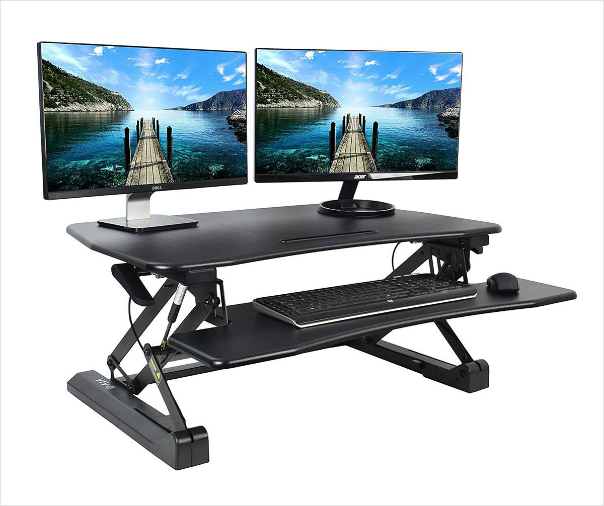 Top 10 Best Adjustable Standing Desks For Dual Monitors Regarding Cherry Adjustable Stand Up Desks (Photo 15 of 15)