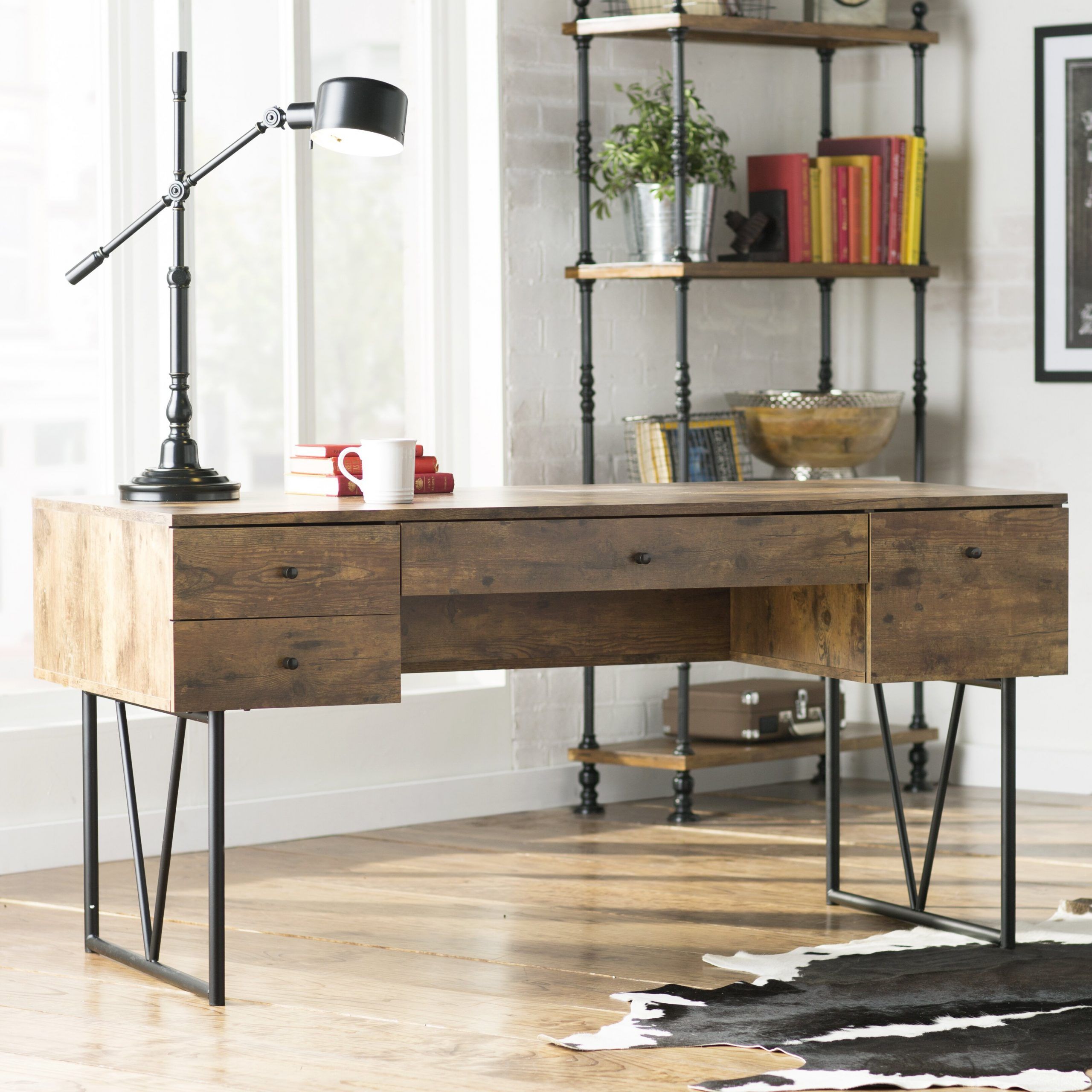 Trent Austin Design Granite 4 Drawer Writing Desk & Reviews | Wayfair In Modern Office Writing Desks (View 15 of 15)