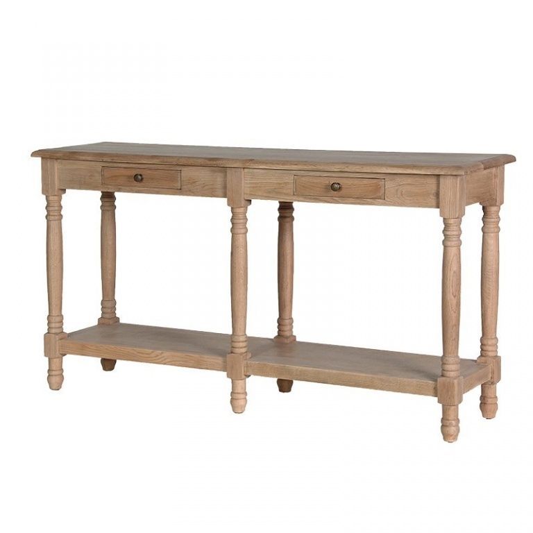 Weathered Oak Hall Console Furniture – La Maison Chic Luxury Interiors Pertaining To Weathered Oak Wood Writing Desks (View 14 of 15)