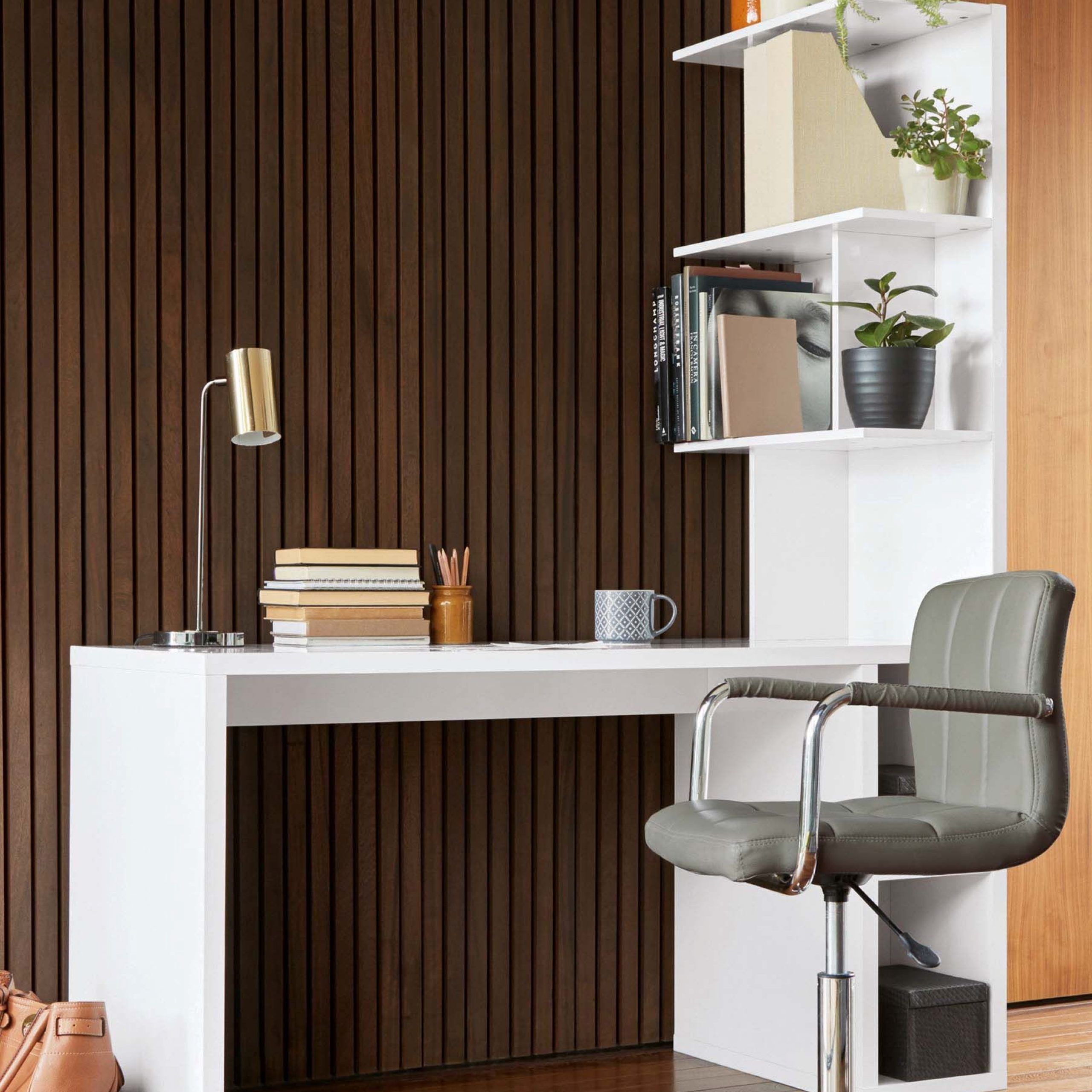 White Gloss S Desk | Desk In Living Room, Furniture, Living Room Furniture Regarding Glossy White And Chrome Modern Desks (View 3 of 15)