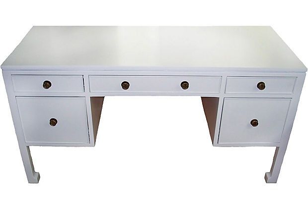 White Lacquer Desk | Lacquer Desk Pertaining To White Lacquer Stainless Steel Modern Desks (View 13 of 15)