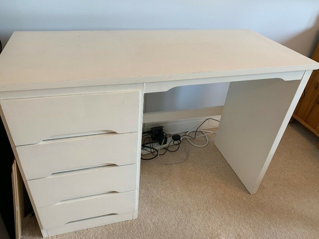 White Painted Wooden Writing Desk | In Redland, Bristol | Gumtree Within Aged White Finish Wood Writing Desks (View 15 of 15)