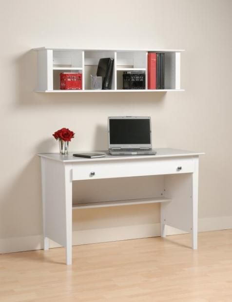 White Wall Mounted Desk Hutch Pertaining To Matte White Wall Mount Desks (Photo 14 of 15)