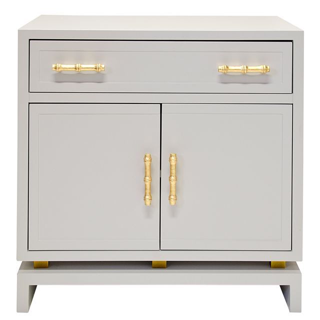 Worlds Away Marcus Grey Cabinet Wamarcusgry | Lacquer Furniture, Grey In Gray Lacquer And Gold Luxe Desks (Photo 7 of 15)