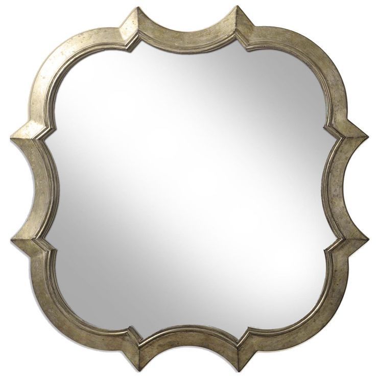 14 X 14 In Champagne Quatrefoil Mirror For Quatrefoil Wall Mirrors (View 12 of 15)