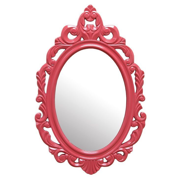 15 X 23 In Pink Oval Baroque Mirror | Baroque Mirror, Mirror, Oval Wall With Regard To Pink Wall Mirrors (View 8 of 15)