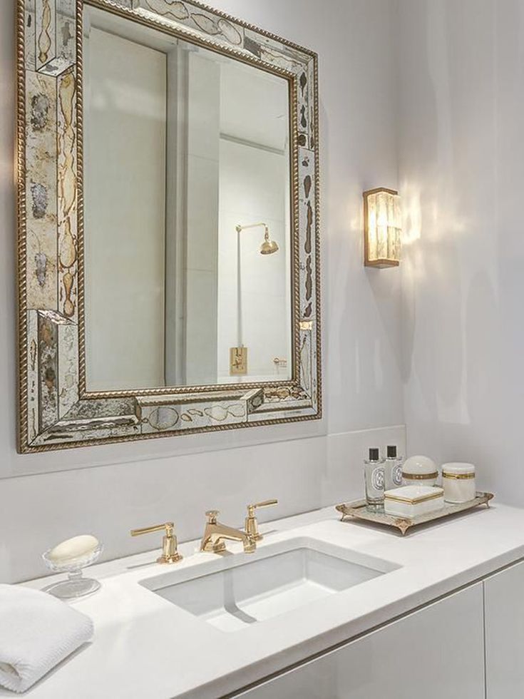17 Trays For A More Tidy Bathroom | Unique Bathroom Mirrors, Stylish Pertaining To White Decorative Vanity Mirrors (View 9 of 15)