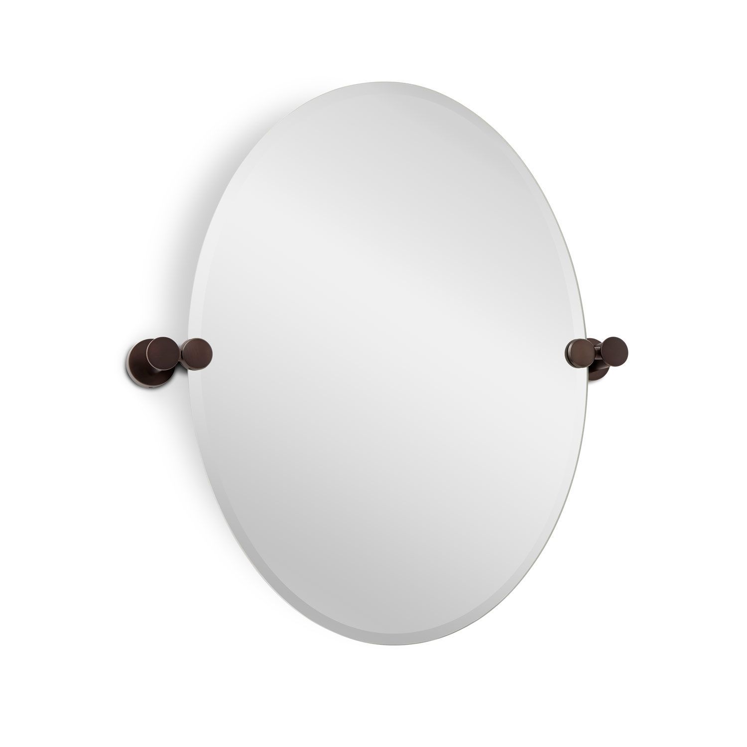 22" Prague Oval Tilting Mirror In Oil Rubbed Bronze | Signature For Ceiling Hung Oiled Bronze Oval Mirrors (View 6 of 15)