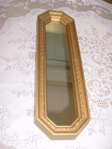 2373 Syroco Gold Rectangle Mirror Dated 1978 Usa Homco Home Interior Regarding Antique Gold Cut Edge Wall Mirrors (View 10 of 15)